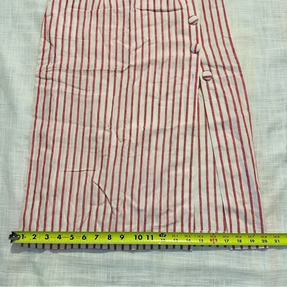 NEW Forever 21 F21 Women linen stripe crop top L & matching button down - Picture 10 of 16